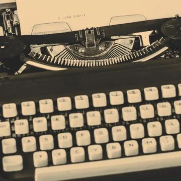 Paper in typewriter Stock Photos