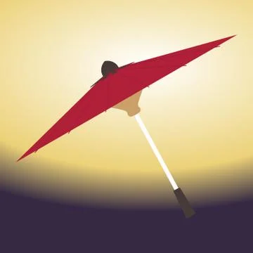 Paper Umbrella Stock Illustration