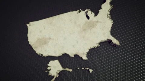 Paper US Map 02 Video stock 149518773
