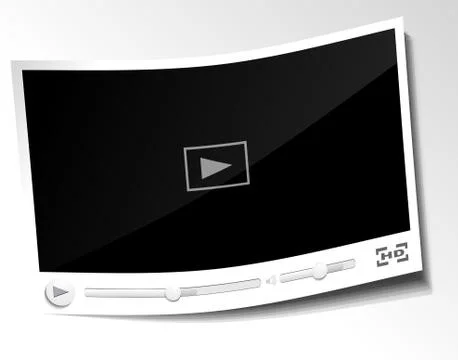 Paper video player Stock Illustration