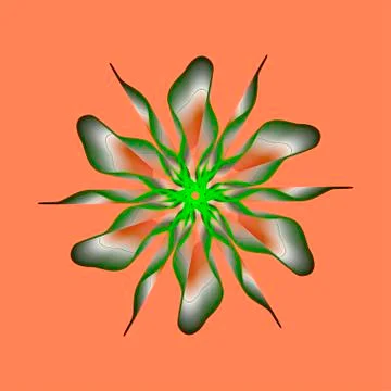Paper volumetric flower Stock Illustration