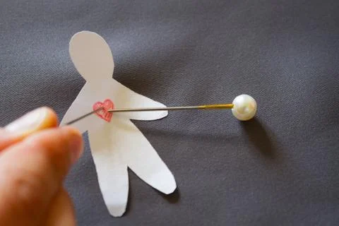 Paper voodoo doll Stock Photos