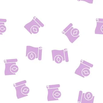 Paper wallpaper glyph seamless pattern Stock Illustration