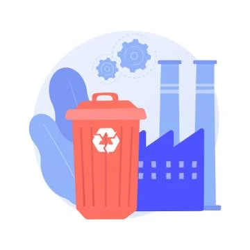Paper waste bin vector concept metaphor. Illustrazione stock