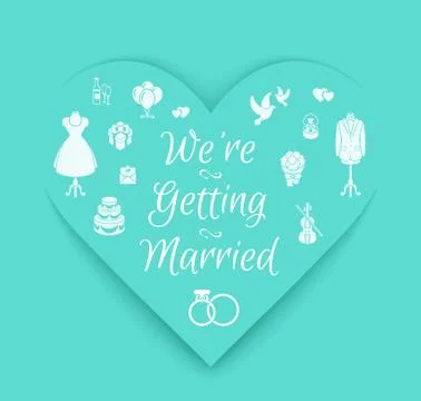 Paper Wedding Invitation Stock Illustration