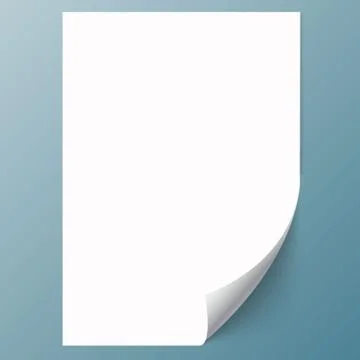 Paper White sheet Realistic. vector background Illustrazione stock