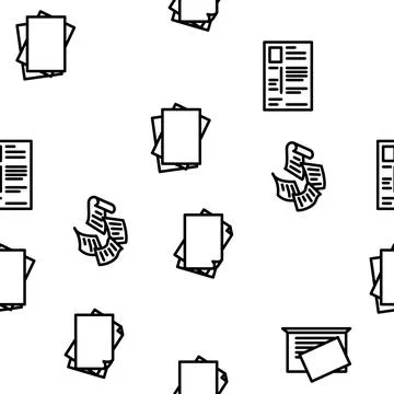 Paper white torn empty vector seamless pattern Stock Illustration