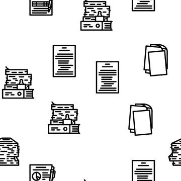 Paper white torn empty vector seamless pattern Stock Illustration