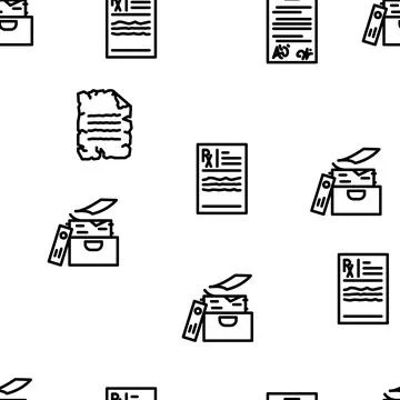 Paper white torn empty vector seamless pattern Stock Illustration