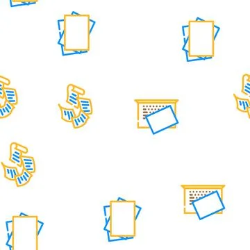 Paper white torn empty vector seamless pattern Stock Illustration