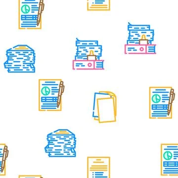 Paper white torn empty vector seamless pattern Stock Illustration