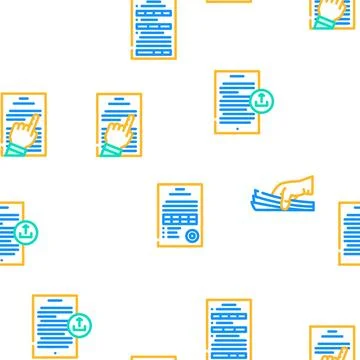 Paper white torn empty vector seamless pattern Stock Illustration