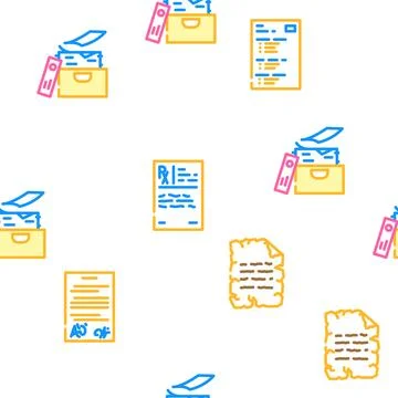 Paper white torn empty vector seamless pattern Stock Illustration