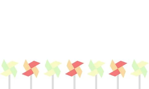 Paper windmill background Stock Illustration