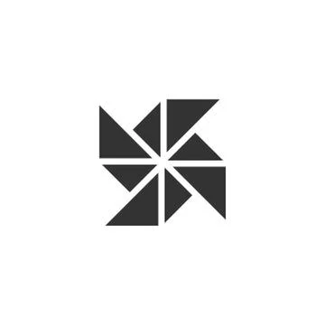 Paper Windmill icon flat Stock Illustration