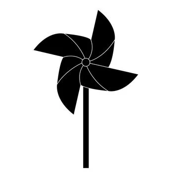 Paper windmill icon Stock Illustration
