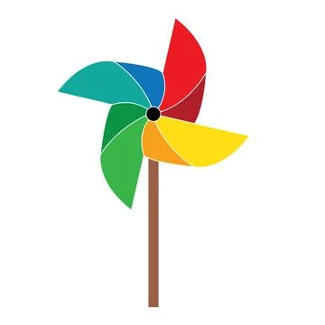 Paper windmill icon Stock Illustration