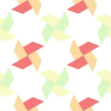 Paper windmill seamless pattern Stock Illustration