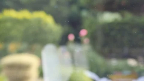 Paper on a window with an information message  : "come in" Stock Footage 93289678