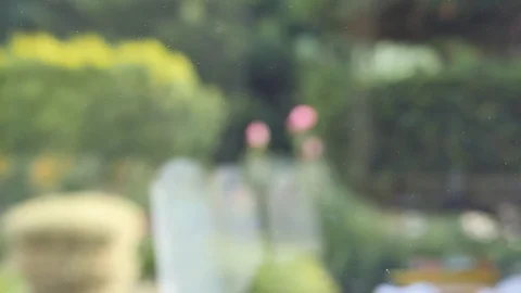 Paper on a window with an information message Stock Footage 93269309