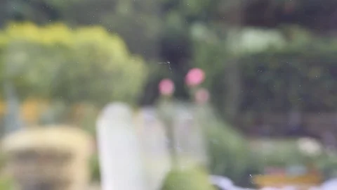 Paper on a window with an information message Stock Footage 93277347