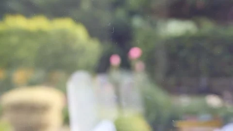 Paper on a window with an information message Video stock 93281036