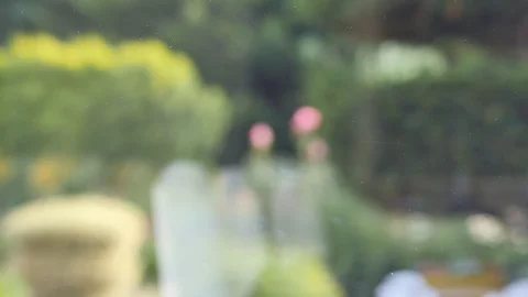 Paper on a window with an information message Stock Footage 93288086