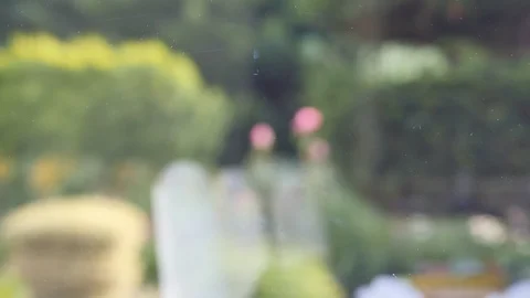 Paper on a window with an information message Stock Footage 93288896