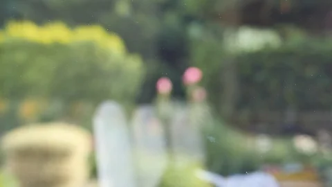 Paper on a window with a message "sorry" Stock Footage 93264103