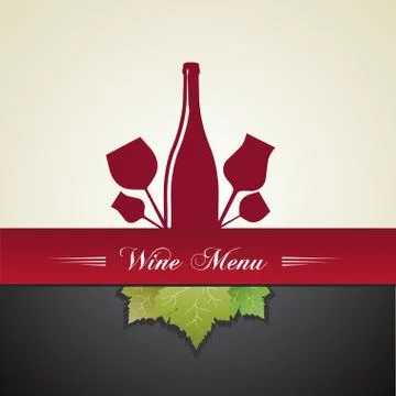 Paper wine menu cover Stock Illustration