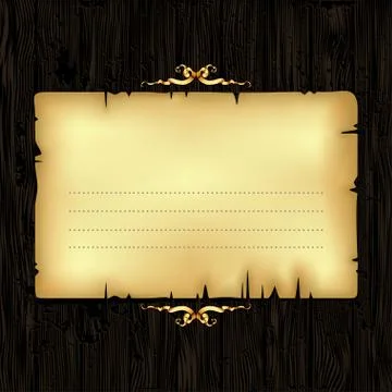 Paper with wood Stock Illustration