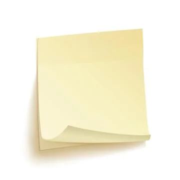 Paper Work Notes Isolated Vector. Sticky Note Illustration On White Background Illustrazione stock