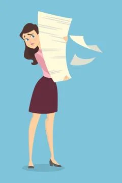 Paper work in office. 스톡 일러스트