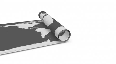 Paper World Map Stock Footage 46566340