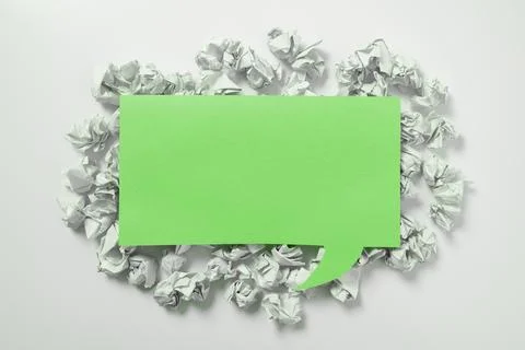 Paper Wraps Placed Around Important Information. Wrinkled Notes Arranged In Stock Photos