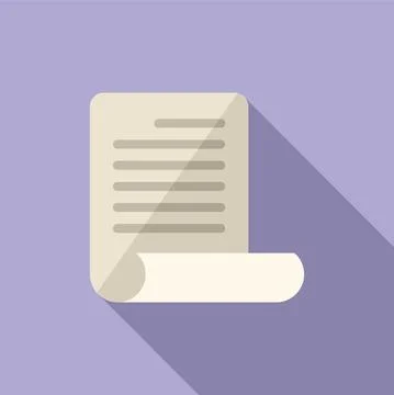 Paper writing icon flat vector. Note book Stock Illustration