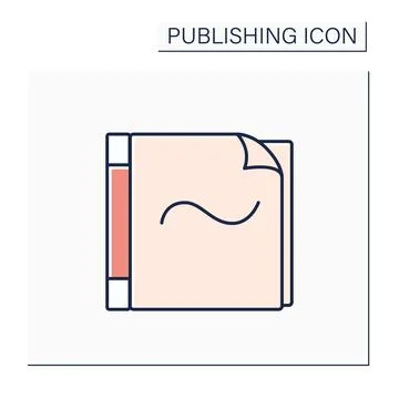 Paperback color icon Stock Illustration