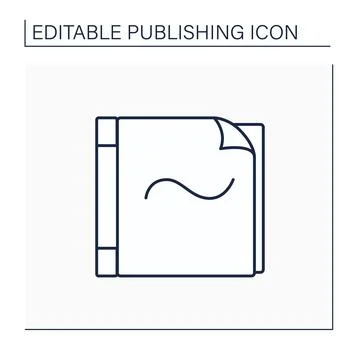 Paperback line icon Stock Illustration