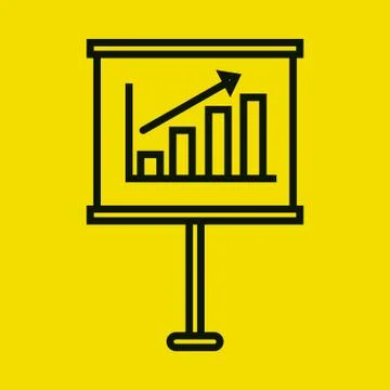 Paperboard with statistics graph Stock Illustration