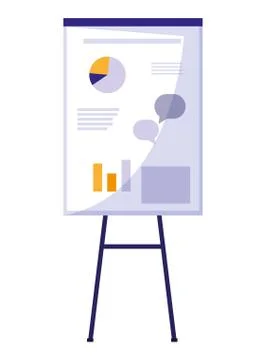 Paperboard with statistics graphic Stock Illustration