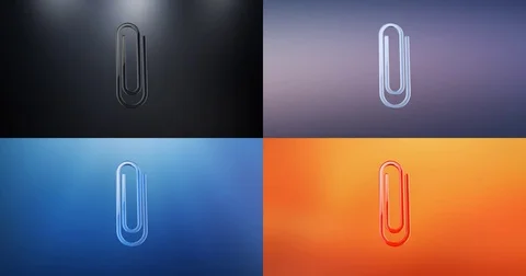 Paperclip 3d Icon Stock Footage 73353668