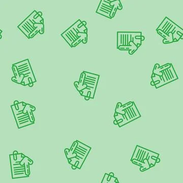 Paperclip attached file line vector seamless pattern Stock Illustration