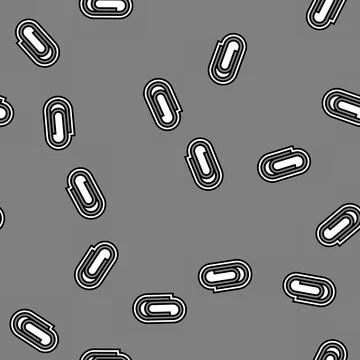 Paperclip attached file vector seamless pattern Stock Illustration