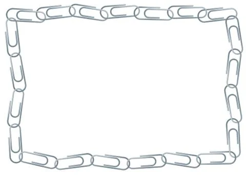 Paperclip border Stock Illustration