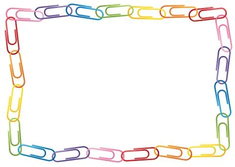 Paperclip border Stock Illustration