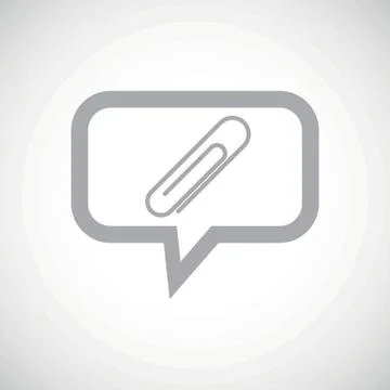 Paperclip grey message icon Ilustración de archivo