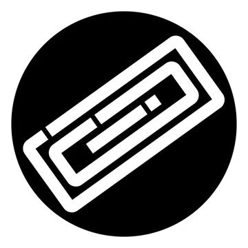 Paperclip icon attaching documents or office work Stock Illustration