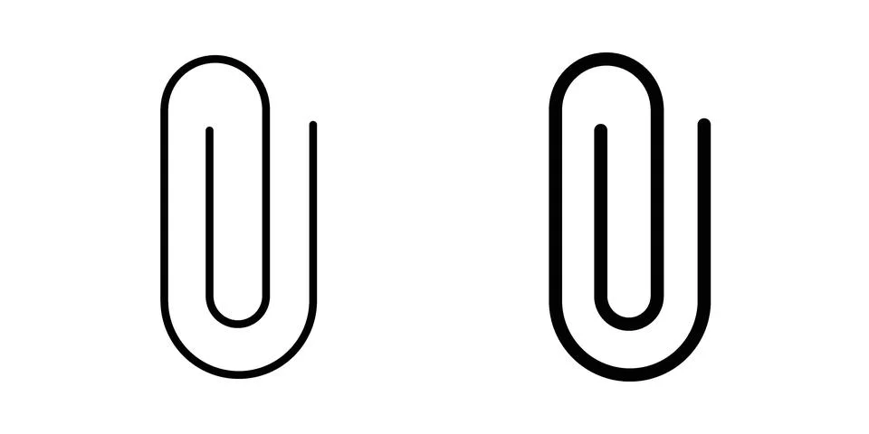 Paperclip icon graphic element. web icon set Stock Illustration