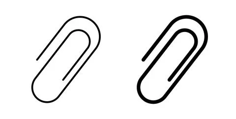 Paperclip icon symbol. Flat Vector illustration Stock Illustration