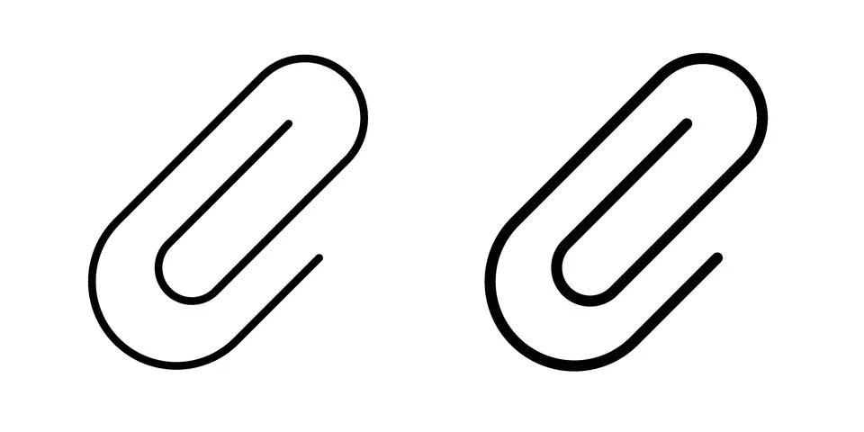 Paperclip icon vector design illustrations Stock Illustration